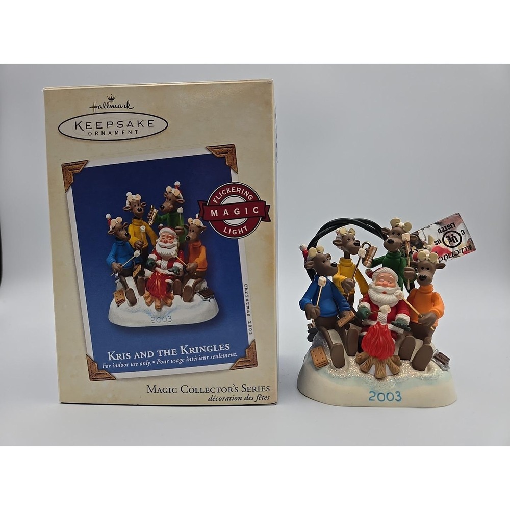 Vtg 2003 Hallmark Keepsake Ornament Kris And The Kringles Flickering Magic Light